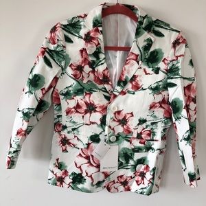 NWT Braveman Boys floral Blazer White/Green Size 8